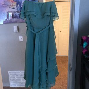 Green Strapless Dress NWT